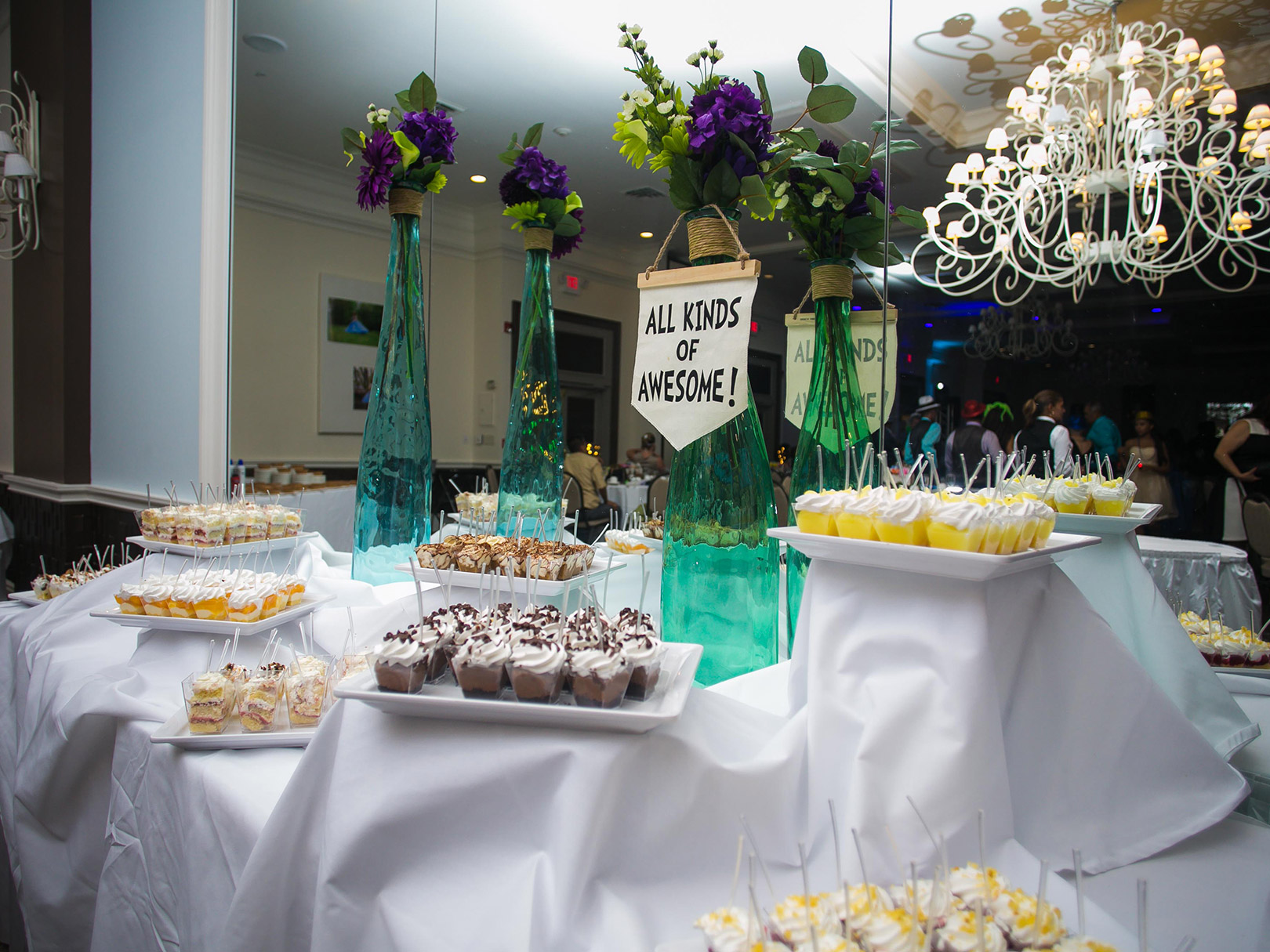 dessert station at birthday party